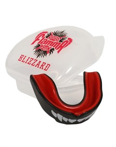 Детская боксерская капа Blizzard Monster 2 0 Black Red Flamma