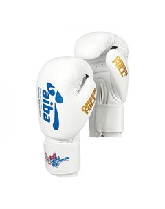 Боксерские перчатки World Boxing одобренные AIBA бело синие 10oz Green hill