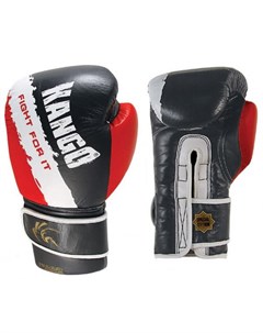 Перчатки боксерские BAK 025 Black Red White Буйволиная кожа 16 унций Kango