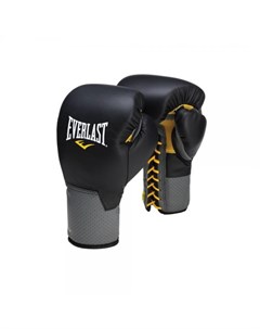 Перчатки боксерские Pro Leather Laced на шнуровке 12 OZ Черный Everlast