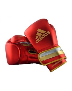Перчатки боксерские AdiSpeed Metallic красно золото серебристые 14 унций Adidas