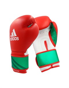 Перчатки боксерские Speed Pro красно бело зеленые 16 унций Adidas