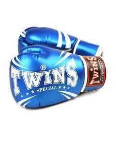 Боксерские перчатки FBGVS TW6 Metallic Blue 16 OZ Twins special