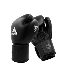 Перчатки боксерские Muay Thai Gloves 200 черно белые 16 унций Adidas
