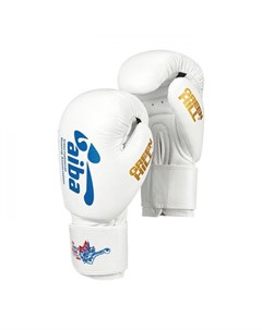 Боксерские перчатки World Boxing одобренные AIBA бело синие 12oz Green hill