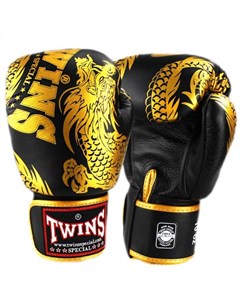 Боксерские перчатки TWINS FBGV 49 New Dragon Black Gold 16 OZ Twins special