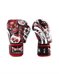 Боксерские перчатки Santa Muerte Red Black 12 OZ Twins special