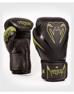 Перчатки боксерские Impact Black Neo Yellow 16 унций Venum