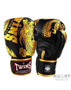 Боксерские перчатки TWINS FBGV 49 New Dragon Black Gold 14 OZ Twins special