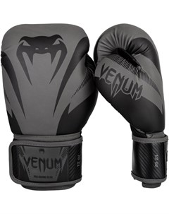 Перчатки боксерские Impact Grey Black 10 унций Venum