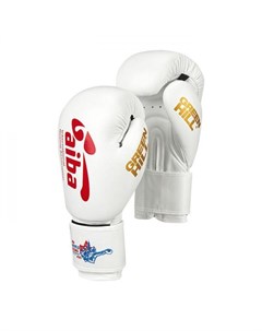Боксерские перчатки World Boxing одобренные AIBA бело красные 12oz Green hill