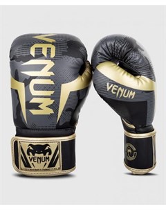 Перчатки боксерские Elite Dark Camo Gold 12 унций Venum