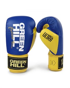 Боксерские перчатки ULTRA сине желтые 16oz Green hill