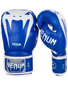 Перчатки боксерские Giant 3 0 Blue White Nappa Leather 16 унций Venum