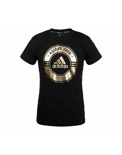 Футболка Combat Sport T Shirt Judo черно золотая Adidas