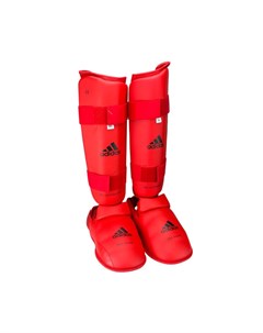 Защита голени и стопы WKF Shin Removable Foot красная Adidas