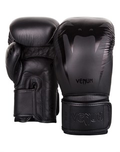 Перчатки боксерские Giant 3 0 Black Black Nappa Leather 14 унций Venum