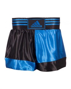 Шорты для кикбоксинга Kick Boxing Short Satin черно синие Adidas