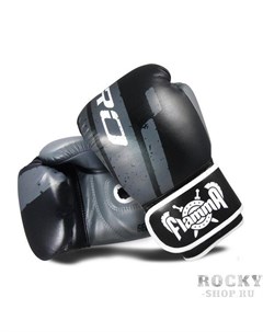 Перчатки для бокса Pro Gel Black Grey 10 OZ Flamma