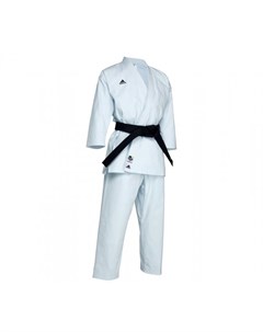 Кимоно для карате AdiLight Primegreen WKF белое с черным логотипом Adidas