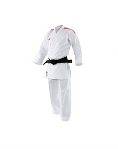 Кимоно для карате AdiLight Primegreen WKF белое с красными полосками Adidas