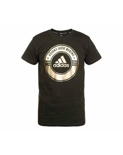 Футболка Combat Sport T Shirt Kick Boxing зелено золотая Adidas