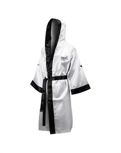 Боксерский халат с капюшоном White Black Everlast