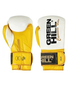 Боксерские перчатки ULTRA бело желтые 16oz Green hill