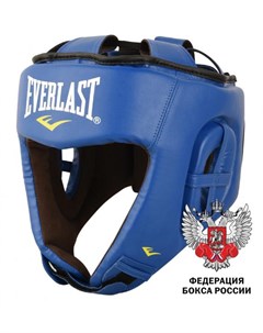 Шлем для любительского бокса Amateur Competition PU синий одобренный Федерацией Бокса РФ Everlast