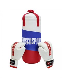 Набор Sport Триколор боксерский мешок перчатки для начинающих 4 OZ Rusco