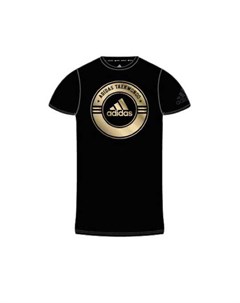 Футболка Combat Sport T Shirt Taekwondo черно золотая Adidas