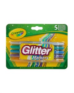 Набор блестящих фломастеров 5 штук Crayola
