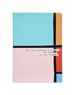 Ежедневник недатированный коллекция Abstract розовый голубой 192 страницы 14 х 20 см Be smart