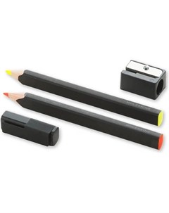 Набор карандашей флуоресцентных Highlighter Pencil Set 2 шт оранжевый желтый точилка Moleskine
