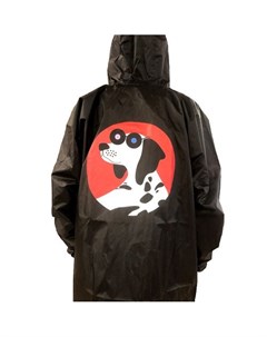 Дождевик на молнии Raincoat с логотипом черный Made in респyблика*