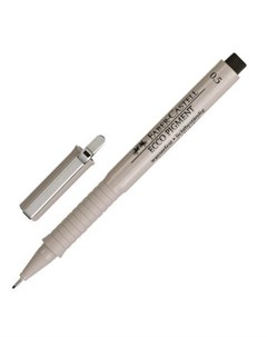 Капиллярная ручка Ecco Pigment 0 5 мм черная Faber-castell