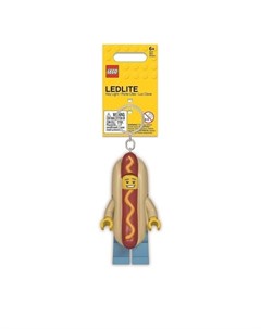 Брелок фонарик для ключей Hot Dog Man Lego