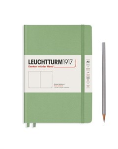 Записная книжка Leuchtturm A5 нелинованная пастельный зеленый 251 страниц твердая обложка Leuchtturm1917