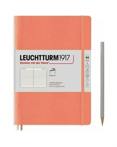 Записная книжка Leuchtturm в линейку персиковая 123 страницы мягкая обложка А5 Leuchtturm1917