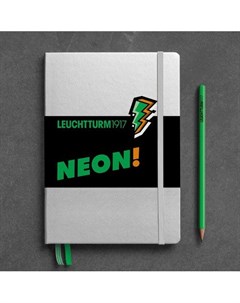 Записная книжка Leuchtturm A5 в точку юбилейное издание Neon серебро желтый 251 страниц твердая обло Leuchtturm1917