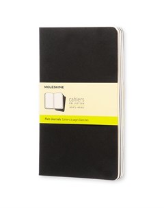 Блокнот Cahier Journal Large 130 х 210 мм обложка картон 80 страниц нелинованный черный Moleskine