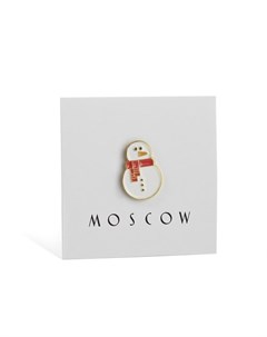 Значок металлический Снеговик Heart of moscow