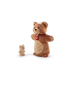 Мягкая игрушка на руку Медведь с медвежонком 15 х 26 х 11 см Trudi