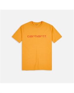 Футболка S S Script T Shirt Pale Orange Elba 2022 Carhartt wip