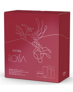 Подарочный набор парфюмерных компаньонов Rossa шампунь 250 мл бальзам маска 200 мл масло 150 мл крем Estel
