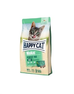 Сухой корм для кастрированных котов и стерилизованных кошек с птицей рыбой и ягненком 10 кг Happy cat