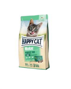 Сухой корм для кастрированных котов и стерилизованных кошек с птицей рыбой и ягненком 1 5кг Happy cat