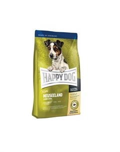 Сухой корм для собак мелких пород до 10 кг с чувствительным пищеварением с ягненком и рисом Новая Зе Happy dog