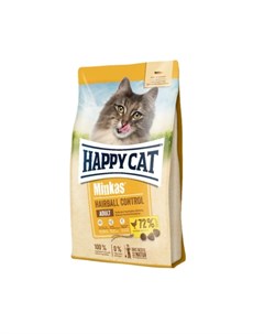 Сухой корм для кошек всех пород для выведения шерстяных комочков с птицей 1 5кг Happy cat