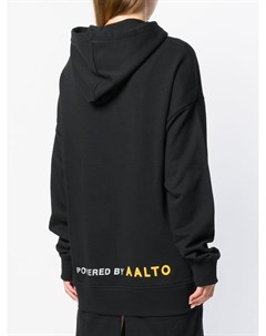 Aalto платье с капюшоном и принтом 36 черный Aalto